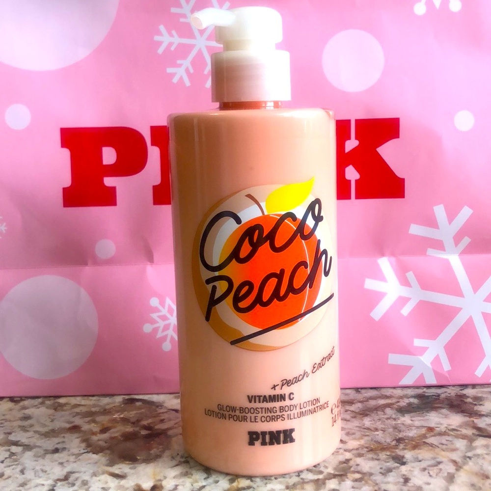 PINK COCO PEACH Glow-Boosting Body Lotion; New with box